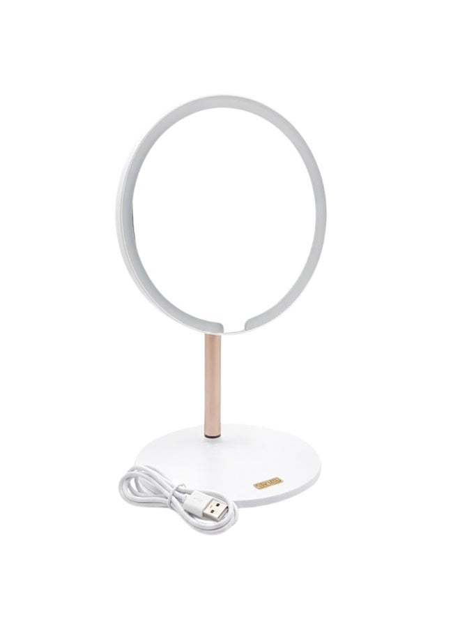 Sunely LED Makeup Mirror with Adjustable Stand, Vanity Mirror with Light, White Color - Image 1