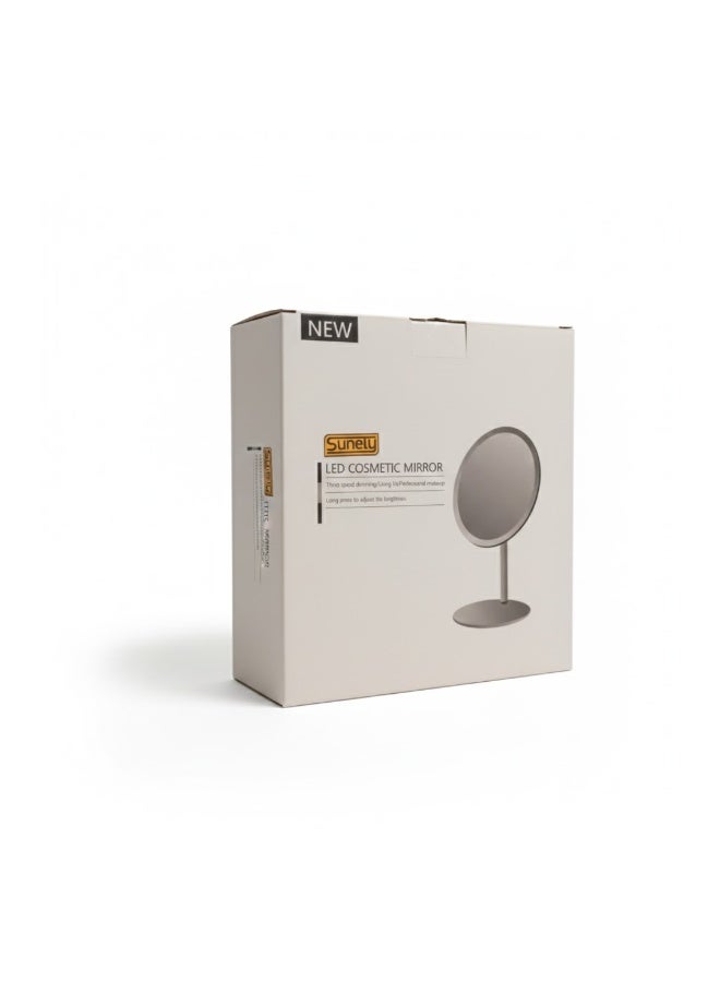 Sunely LED Makeup Mirror with Adjustable Stand, Vanity Mirror with Light, White Color - Image 4