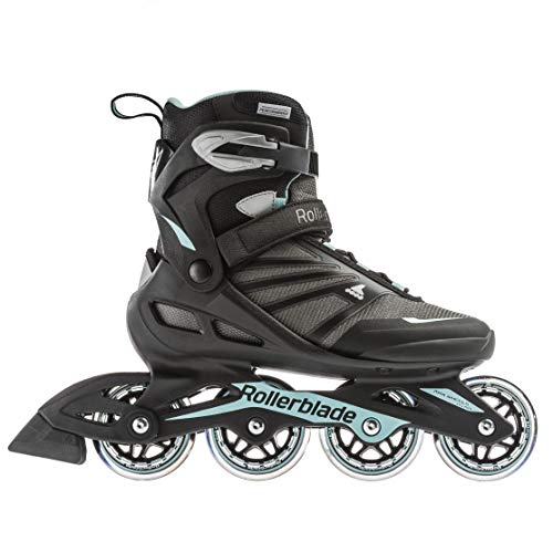 ROLLERBLADE زترا بلايد زلاجات إنلاين للنساء البالغات، سوداء وزرقاء فاتحة، زلاجات إنلاين للأداء - Image 2