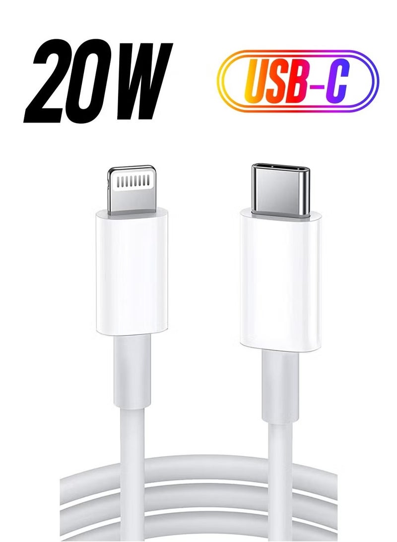 بست كابل شاحن iPhone بطول 2 متر [معتمد من MFi] كابل USB C إلى Lightning، شحن سريع، توصيل طاقة PD 20 وات، كابل iPhone لـ iPhone 14/14 Pro/14 Plus/14 Pro Max، iPad Pro، iPhone 8-13 جميع السلاسل - Image 1