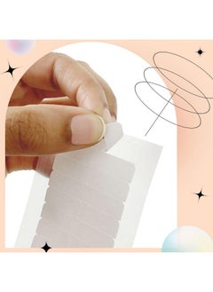 Full Shine Replacement Tape Tabs Hair Extensions Tape In No-Residue Tape For Extensions Human Hair Double Sided Tape In Hair Extensions White 0.8Cm*4Cm 36Pcs  - Image 3