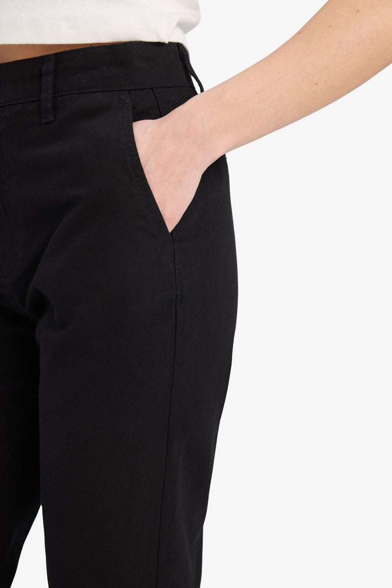 DeFacto Woman Straight Fit Gabardine High Waist Trousers - Image 5
