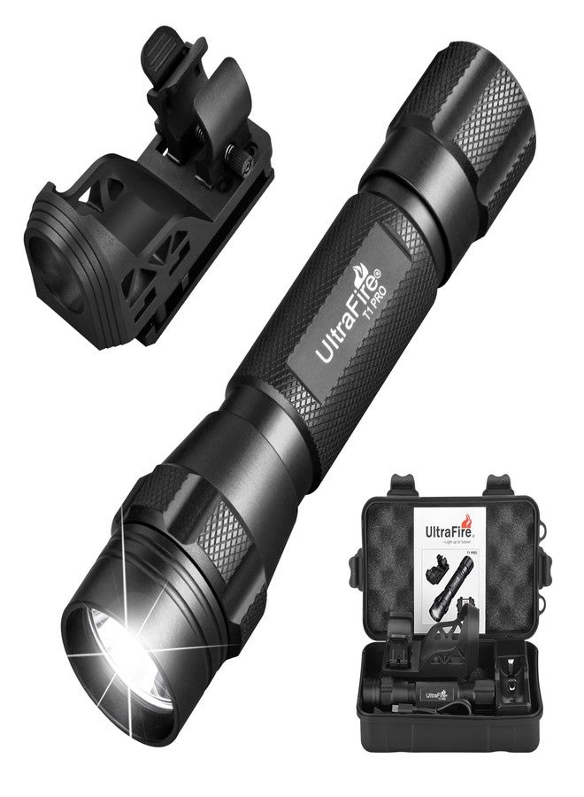 ULTRAFIRE 1000 High Lumen Tactical EDC Flashlight with Holster,Single Mode Police Flashlight with Belt Holder,Bright Law Enforcement Flashlight with Holster for Duty Belt T1 PRO - Image 1