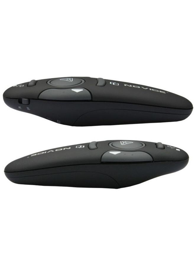 BURAQ - Multimedia Presenter with Laser Pointer & USB Receiver for Projector / PC / Laptop, Control Distance: 15m(Black) - Image 1