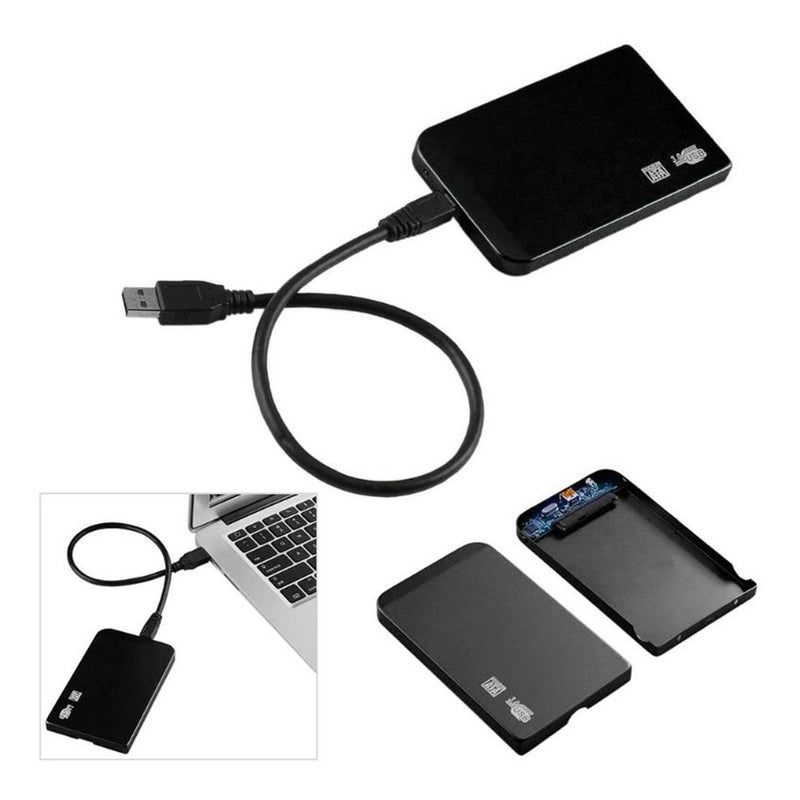 2.5in USB3.0 SATA SSD HDD Hard Drive Box 5Gbps 3TB USB3.0 SATA Portable Hard Drive Box (Black) - Image 2