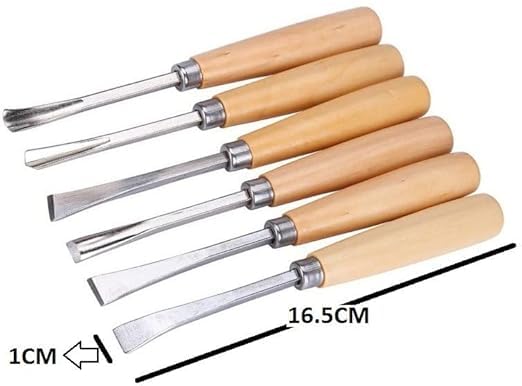 TOOLBUX Combination 6 pcs Chisel Set Durable Precision Woodworking Tools Perfect for Carving Shaping and Smoothing Ideal for DIY Enthusiasts Craftsmen and Professionals - Image 3