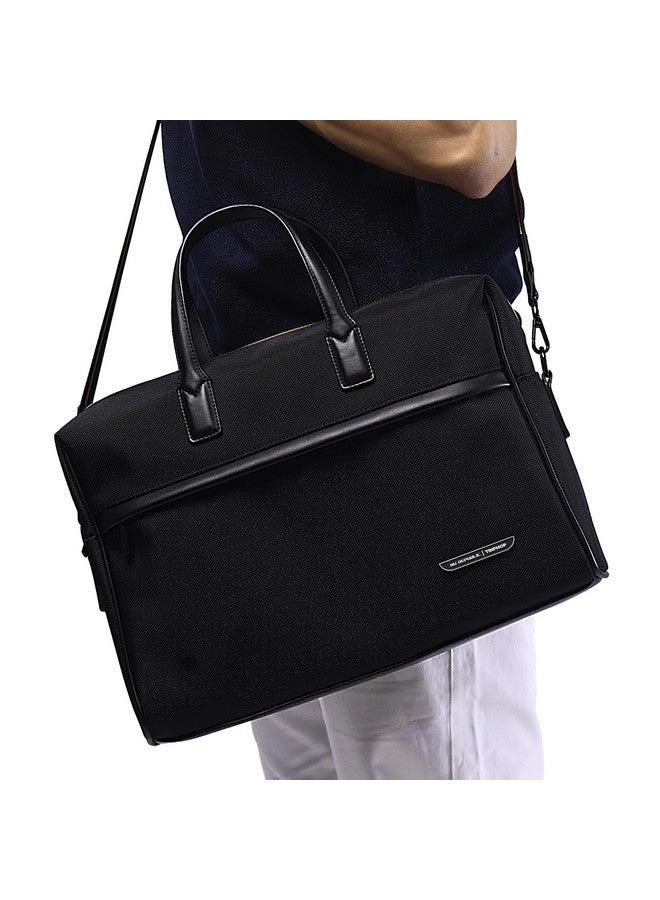Nu Republic Unisex Triphop Voyager Professional Office Laptop Bag | Fits Up to 14/15.6/16 In MacBook | Front Pocket for Accessories | Adjustable Handle |Shoulder Strap | Messenger Bag, Black - Image 2