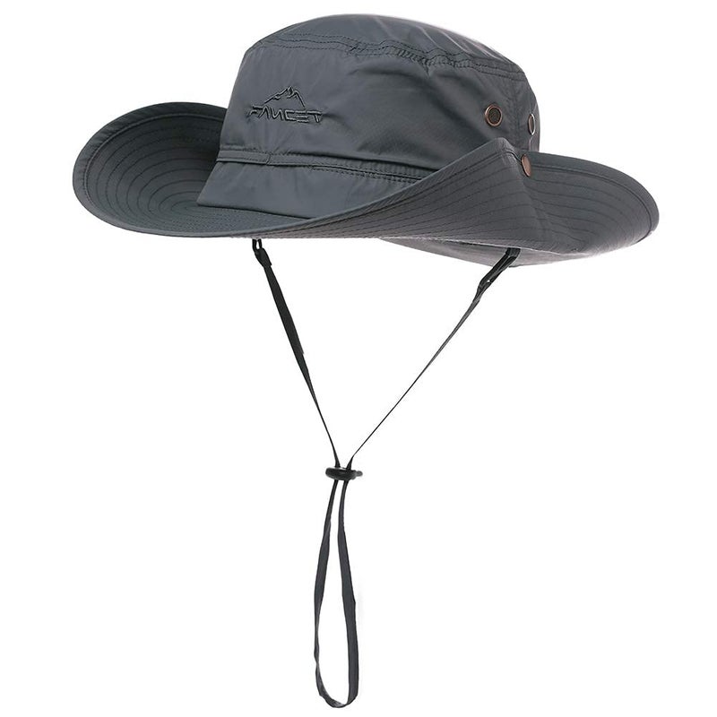 Comhats UPF 50 Sun Hats Wide Brim Summer Safari Hat Fishing Hiking Boonie Hats for Men Waterproof Dark Grey Large X-Large XX-Large XL XXL Oversize - Image 1
