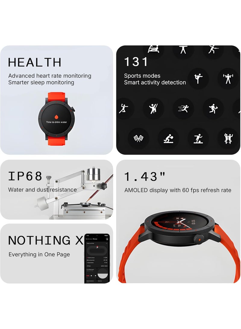 CMF Watch Pro 3 Smartwatch – 1.96” AMOLED Display, Bluetooth Calling, Fitness & Health Tracking, Long Battery Life, Dark Grey - Image 3