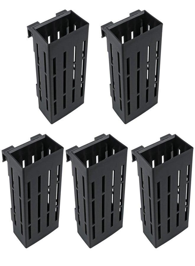 UPIQNG 5Pcs Hanging Aquarium Plant Holder Aquatic Plant Pot with Hanger Fish Tank Accessories Aquarium Planter Cups for Aquaponic Plant Cultivation,Black - Image 1