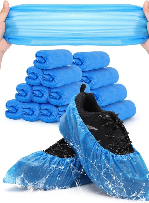 100 Pack Disposable Shoe Covers Waterproof, Anti-Slip,Durable, Boot&Shoes Cover for Construction, Offices,Floor Carpet Protection,One Size Fits All