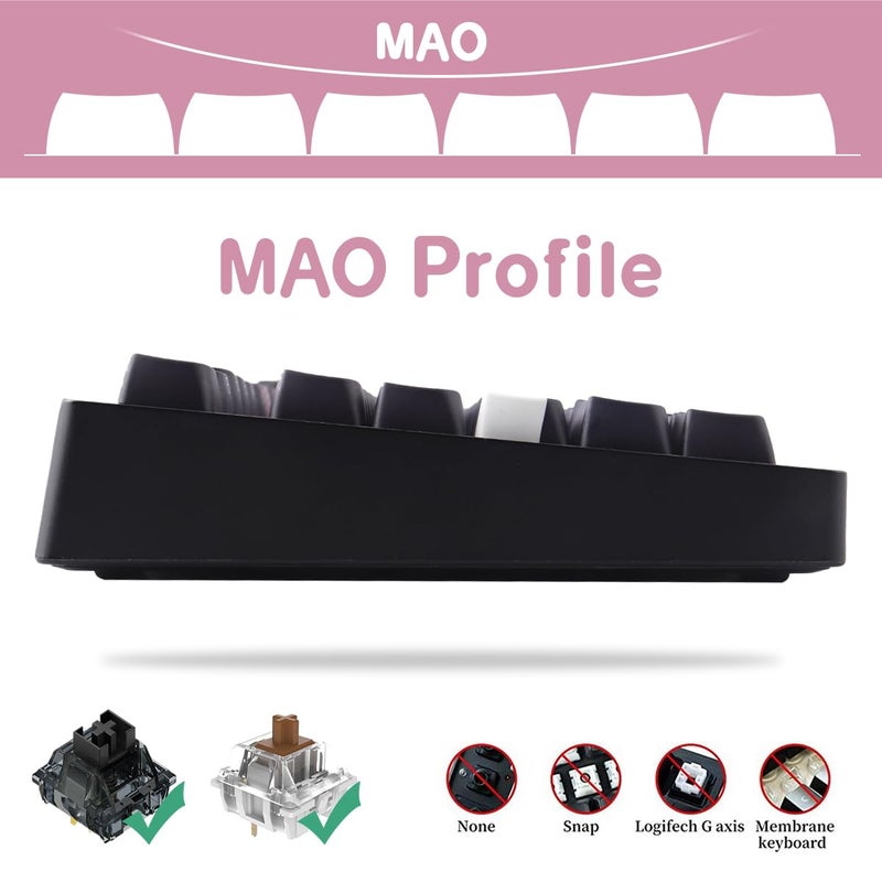 TYRIXKI PBT Keycaps 142 Keys Cute Keycaps Dye-Sublimation Black Cat Keycap Mao Profile Custom Keycap for Cherry Gateron MX Swithes Mechanical Keyboards - Image 5