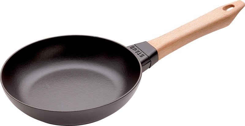 STAUB Frying Pan with Wooden Handle Diameter 20 cmBlack