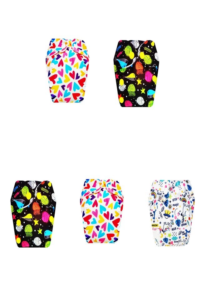 Dumbledo Premium Newborn Cloth Diaper with Integrated Soaker (Pack of 5) | Soft & Gentle | Leakproof | Travel Friendly | Everyday Diapering Essential | 0 - 4 Months | Unisex Baby - Image 1