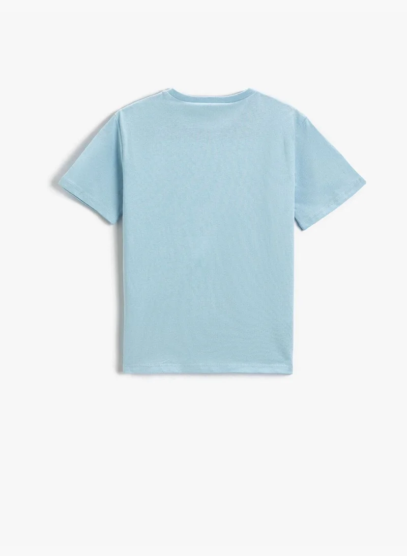 كوتون Summer Themed Printed Short Sleeve T-Shirt Cotton
