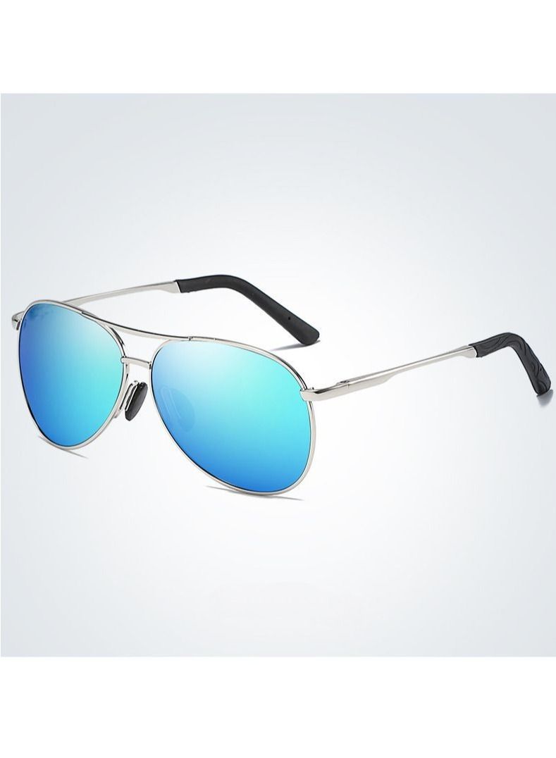 HDCRAFTER Men's Full Frame Polarized UV400 Pilot Frame Sunglasses  - Image 3