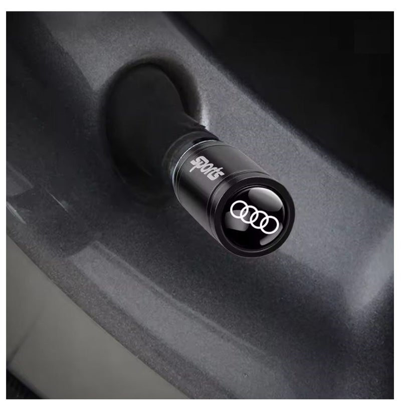 Car Wheel Tire Air Valve Cap 4pcs Caps Stem Covers Accessories Fit for Audi A4,A5,A6,A8,Q3,Q7 all other Models - Image 2
