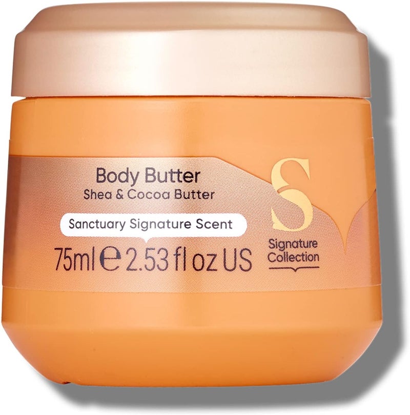 Sanctuary Spa Body Butter Cream Moisturiser with Shea Butter Vegan and Cruelty Free 75ml