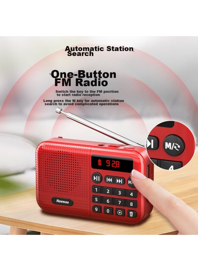 Newmine Newman N88 Radio, Rechargeable, Card-insertable, Mini Portable, Small Opera Player, Multifunctional Bluetooth Speaker For Elderly - Image 2