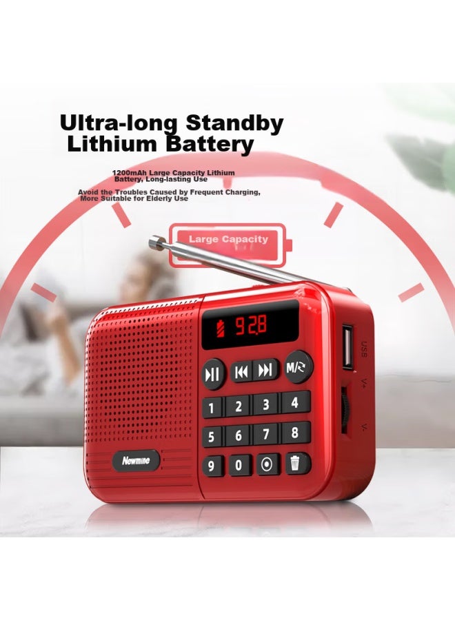 Newmine Newman N88 Radio, Rechargeable, Card-insertable, Mini Portable, Small Opera Player, Multifunctional Bluetooth Speaker For Elderly - Image 3