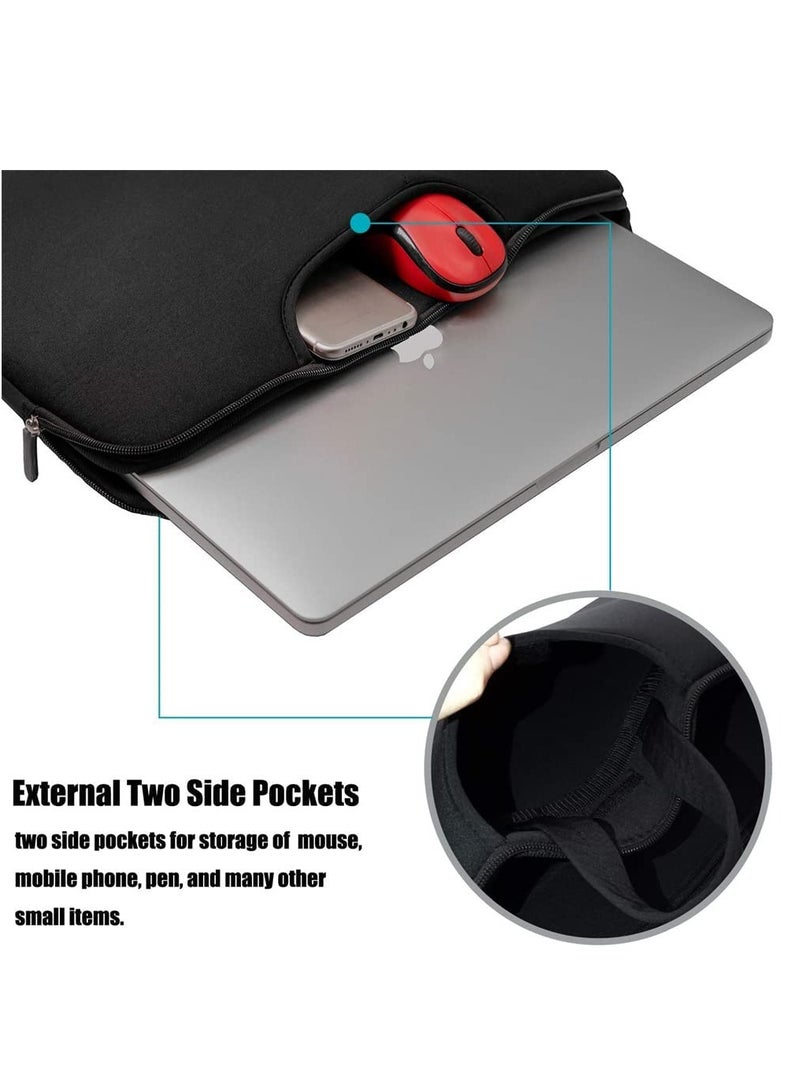 Laptop Tablet Sleeve Case Slim Travel Handle Bag/Notebook Computer Protective Sleeve/Durable Business Messenger Briefcases for Men Women MacBook Air Pro Retina 15.4 Inch - Image 4