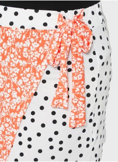 Orange Plus Size Spliced Print  Wrap Front Skirt - pzsku/ZCA52AE62E0DFB47ADDFBZ/45/_/1698926821/7f4b544f-8006-4e66-9a70-85964d153f9b