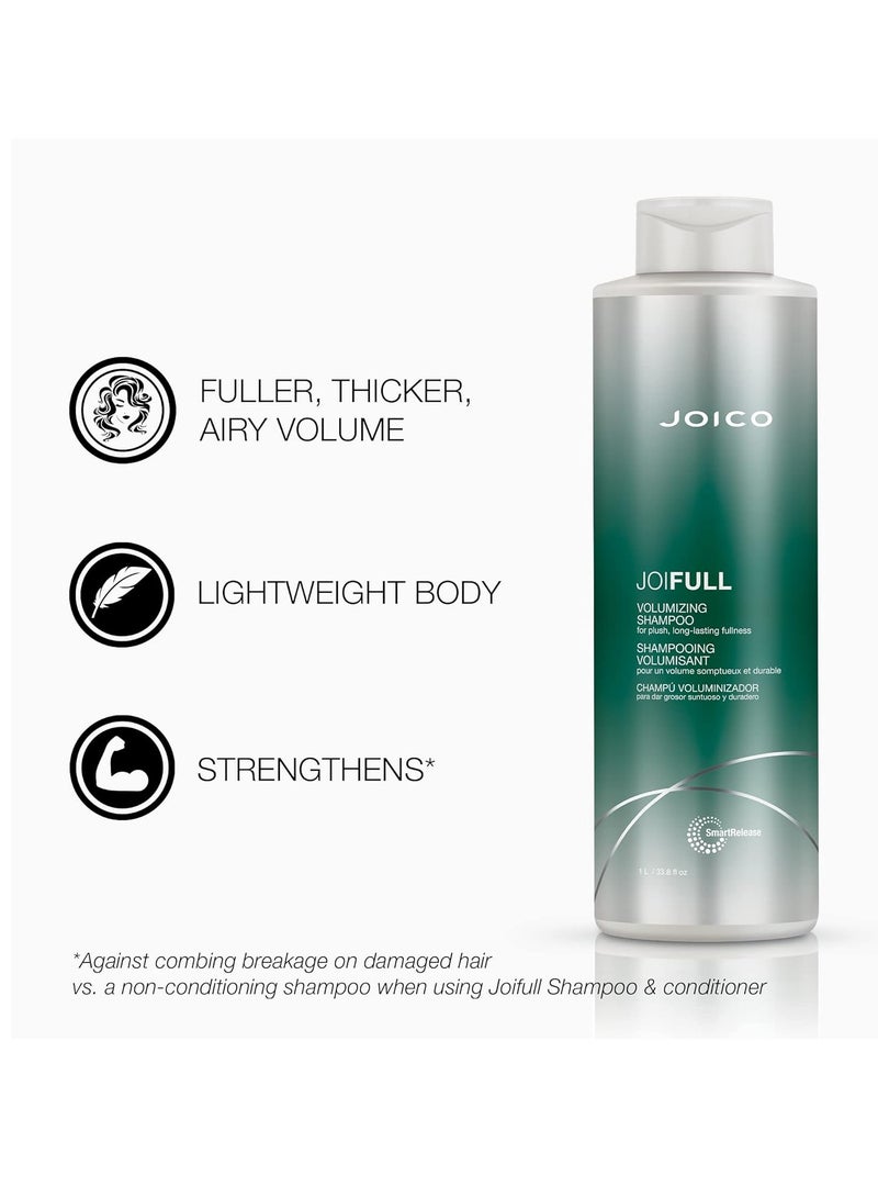 JOICO Joico JoiFULL Volumizing Shampoo | For Fine, Thin Hair | Add Instant Body | Long-Lasting Fullness | For Thicker Bouncier Hair | Boost Shine | With Lotus Flower & Bamboo Extract - Image 2