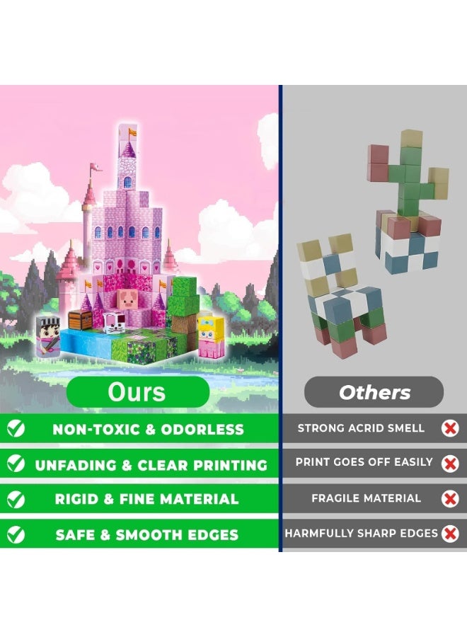 100 PCS Magnetic Blocks - 2cm Magnet Cubes, Build Your Own Magnet Worlds | STEM Sensory Toys for Toddlers & Kids Ages 3-10, Classroom Gifts - Image 4