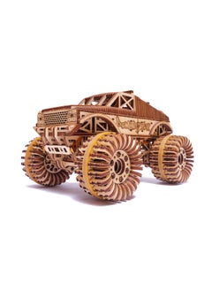 Wood Trick Wood Trick Monster Pickup Truck Car 3D Wooden Puzzle - Rides up to 18 feet - 8.3x6.3 in - Model Truck Kit to Build for Adults and Kids  - Image 4