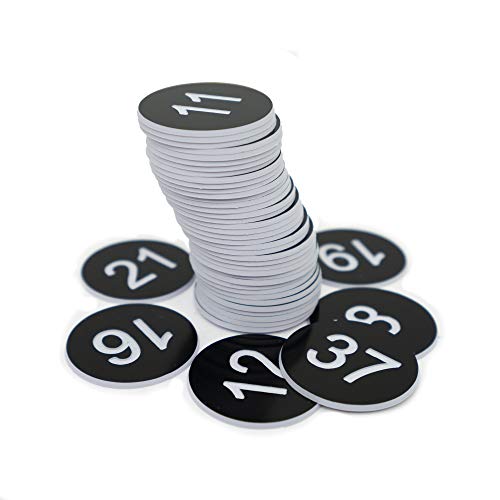 StayMax Plastic Number Tags Engraved Numbered Tags Without Hole (1-200, Black) - Image 5