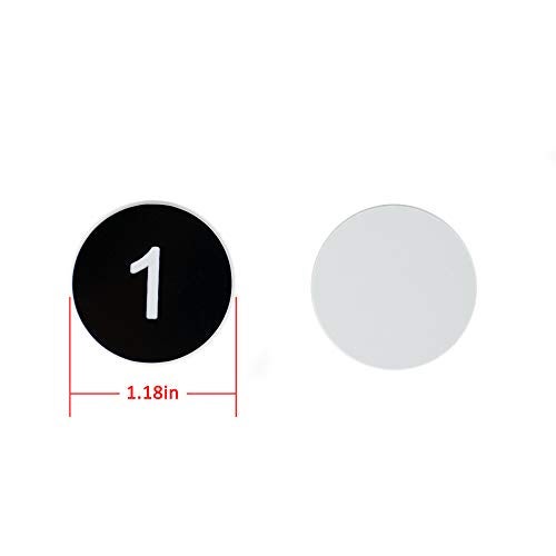 StayMax Plastic Number Tags Engraved Numbered Tags Without Hole (1-200, Black) - Image 2