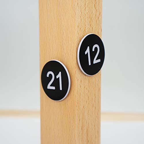StayMax Plastic Number Tags Engraved Numbered Tags Without Hole (1-200, Black) - Image 4