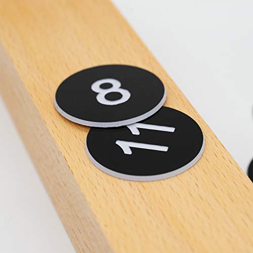 StayMax Plastic Number Tags Engraved Numbered Tags Without Hole (1-200, Black) - Image 3