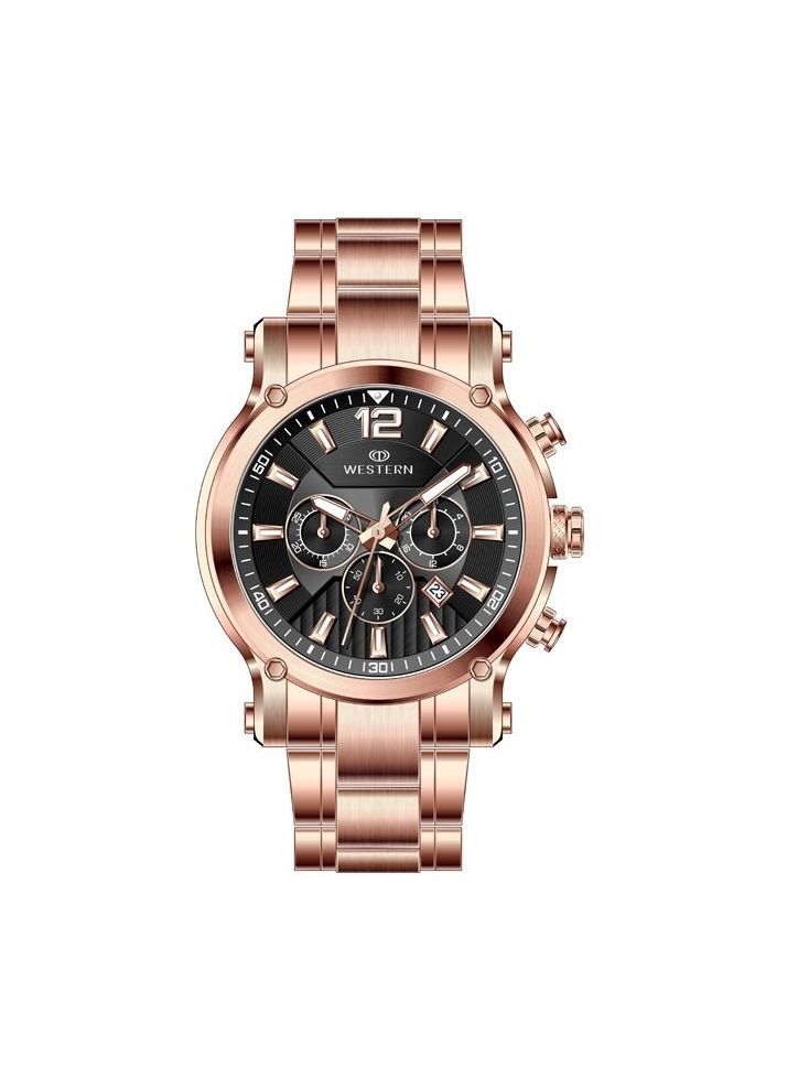 Western Men's Quartz Analogue Stainless-Steel Bracelet Chronograph Watch W8837GPP070C - Image 1