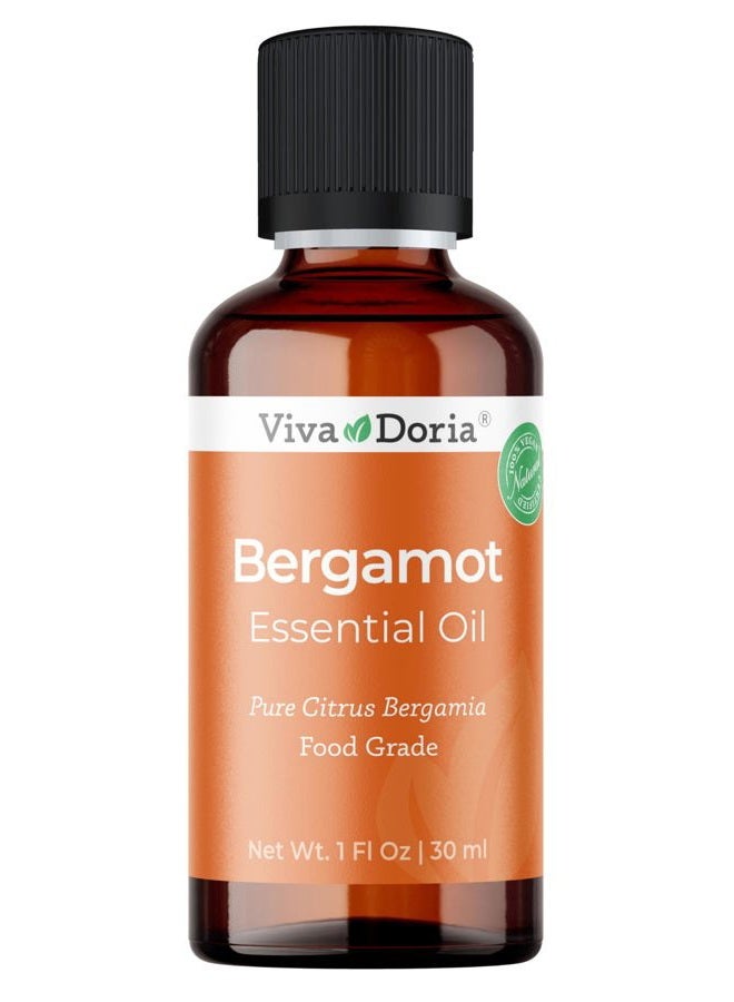 Viva Doria 100% Pure Bergamot Essential Oil, Undiluted, Food Grade, Italian Bergamot Oil, 1 Fluid Ounce (30 mL) Natural Aromatherapy Oil - Image 1