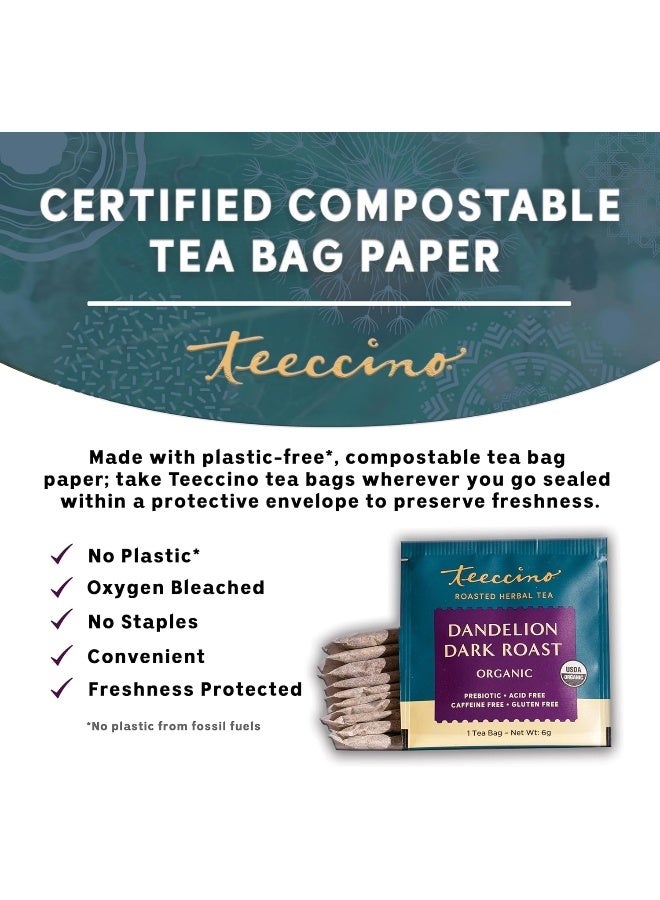 Teeccino Dandelion Dark Roast Herbal Tea - Image 3