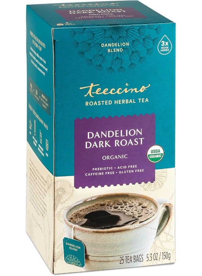 Teeccino Dandelion Dark Roast Herbal Tea - Image 1