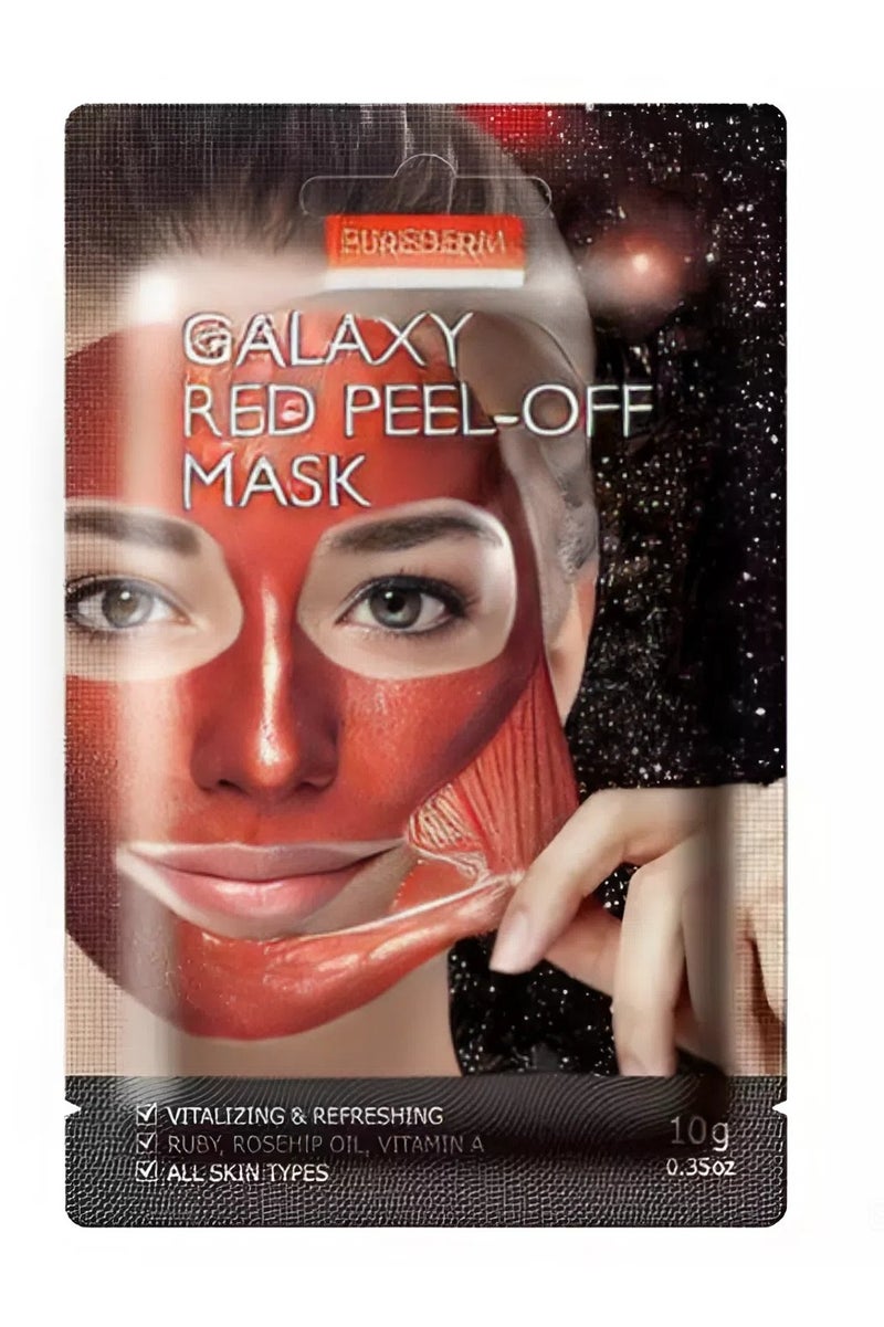 بيور ديرم ماسك جالاكسي الأحمر القابل للتقشير - قطعة واحدة 10 جم
