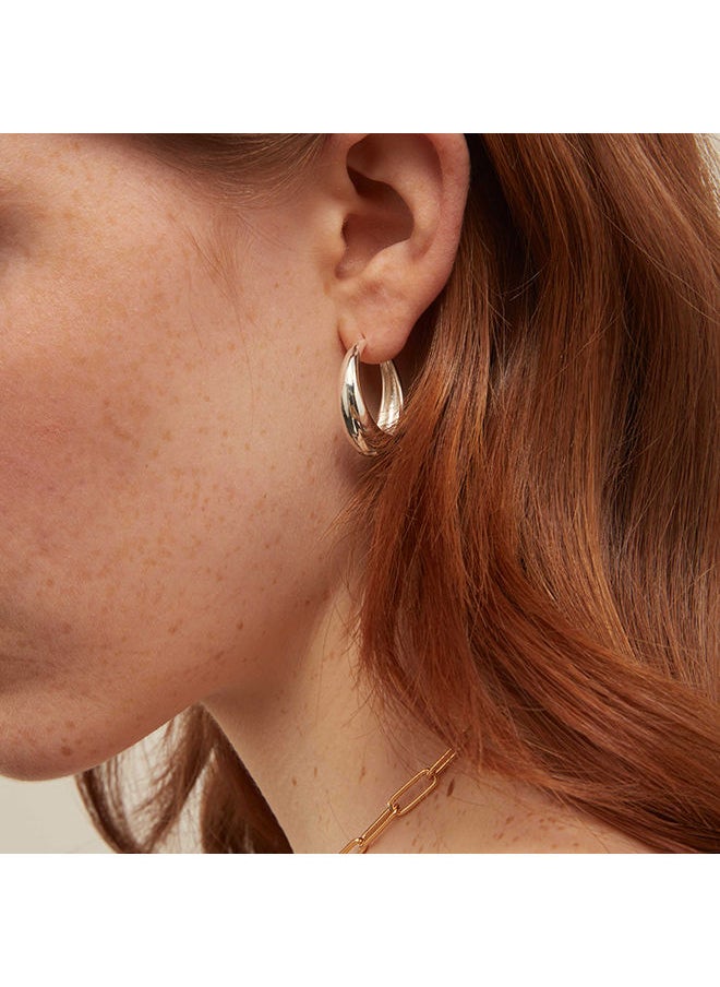 ORELIA LONDON - Large Tapered Hoop Earrings - Image 1