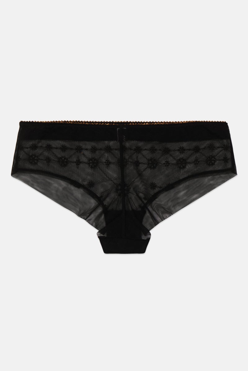 Etam Women Textured Pantie, Black - Image 2