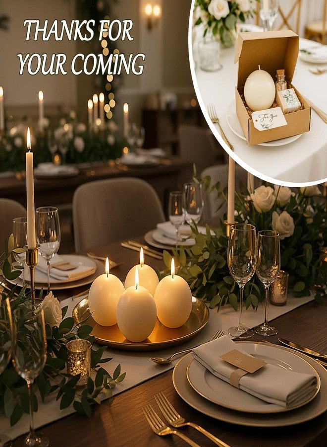Veiuwa 18-Pack Ivory Ball Candles Bulk, 3-Inch Round Unscented Pillar Candles, Dripless & Smokeless for Long Lasting Burn, Ideal for Wedding Centerpieces, Party Decor, Home Decoration - Image 4
