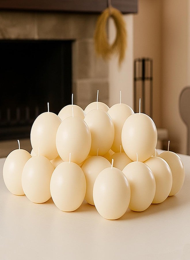Veiuwa 18-Pack Ivory Ball Candles Bulk, 3-Inch Round Unscented Pillar Candles, Dripless & Smokeless for Long Lasting Burn, Ideal for Wedding Centerpieces, Party Decor, Home Decoration - Image 1