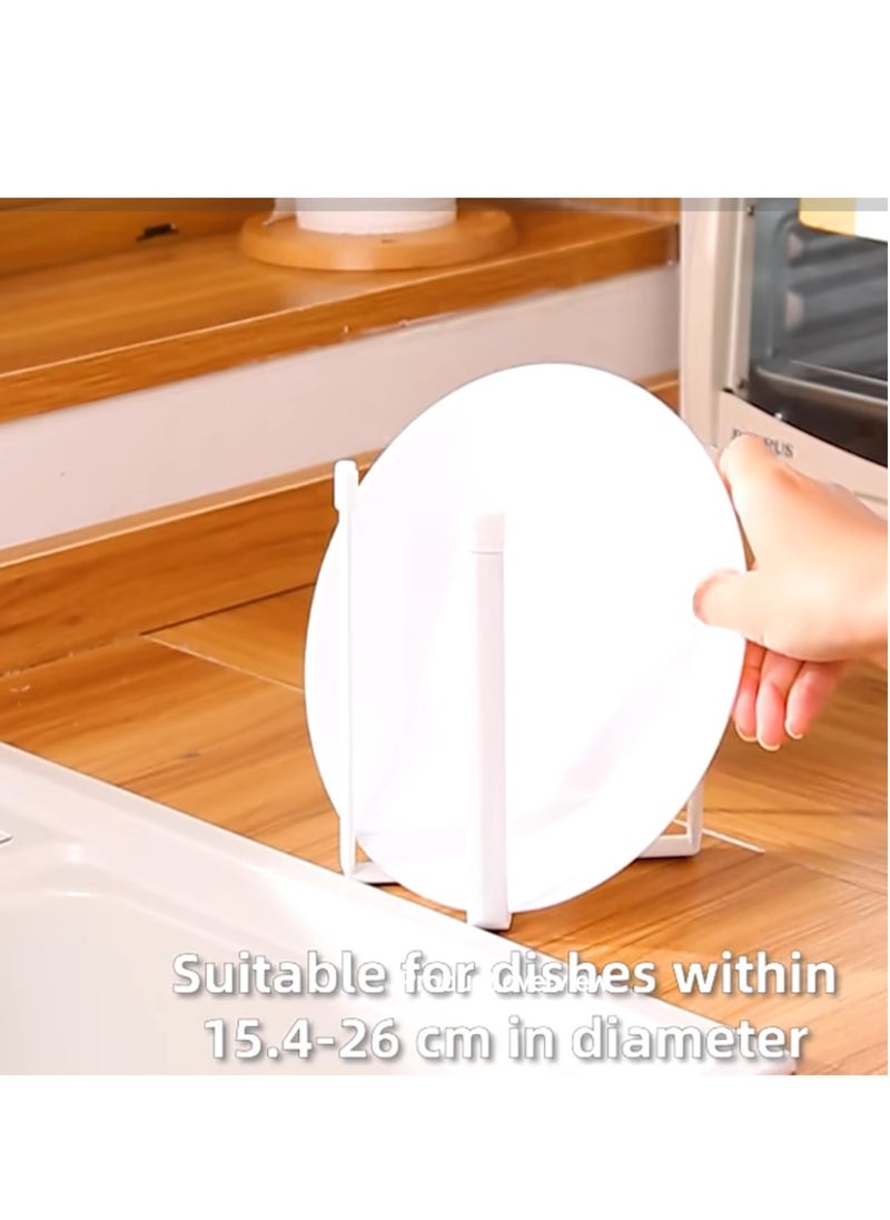 Generic - Kitchen Dish Rack for Plates and Bowls  Organiser - Counter Top Storage for Glass Holder and Cutting Board - Fold able Drying Stand Organizer - 1 Large 21.2×12.8×13.6 - Image 1