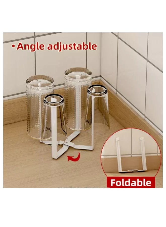 Generic - Kitchen Dish Rack for Plates and Bowls  Organiser - Counter Top Storage for Glass Holder and Cutting Board - Fold able Drying Stand Organizer - 1 Large 21.2×12.8×13.6 - Image 1