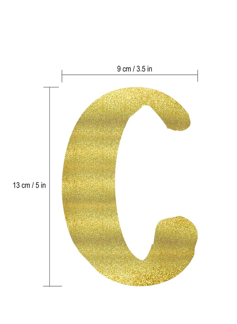 Cheers To 50 Years Gold Glitter Banner - 50th Anniversary And Birthday Party Decorations - Image 3