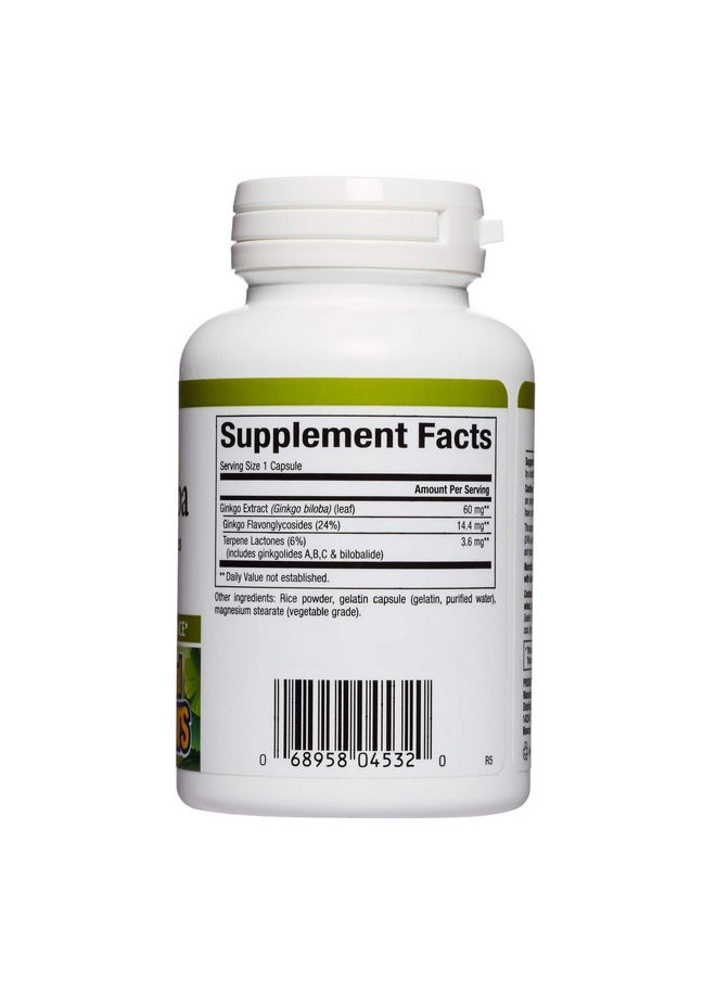 natural Factors - Herbalfactors By Natural Factors Ginkgo Biloba Supports Memory Mental Performance And Healthy Brain Function 60 Capsules (60 Servings) - Image 1