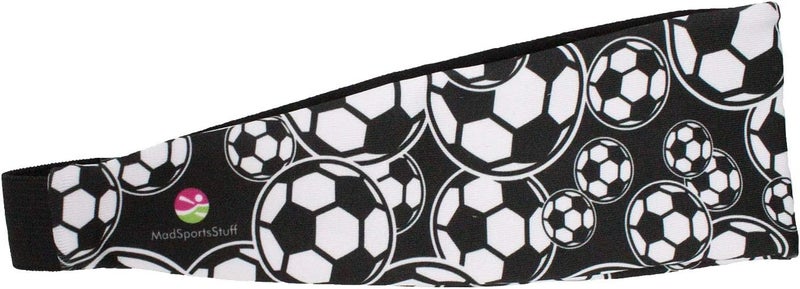 MadSportsStuff Crazy Soccer Headband with Soccer Ball Logos - Image 2