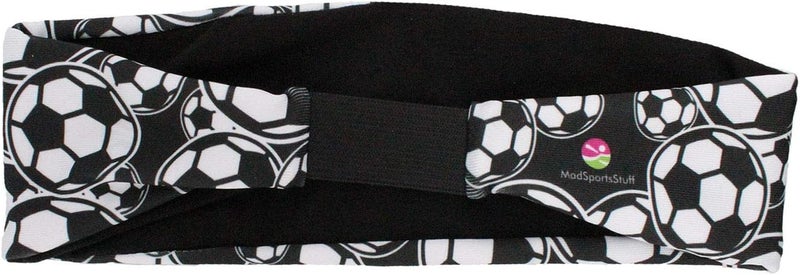 MadSportsStuff Crazy Soccer Headband with Soccer Ball Logos - Image 3