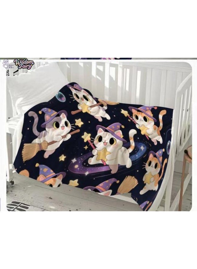 general Wisdom Fairy (latest) flannel thin blanket (warm and comfortable, suitable for sleep, game use, dust and sandproof) 150cm*200cm - 101 - Image 1