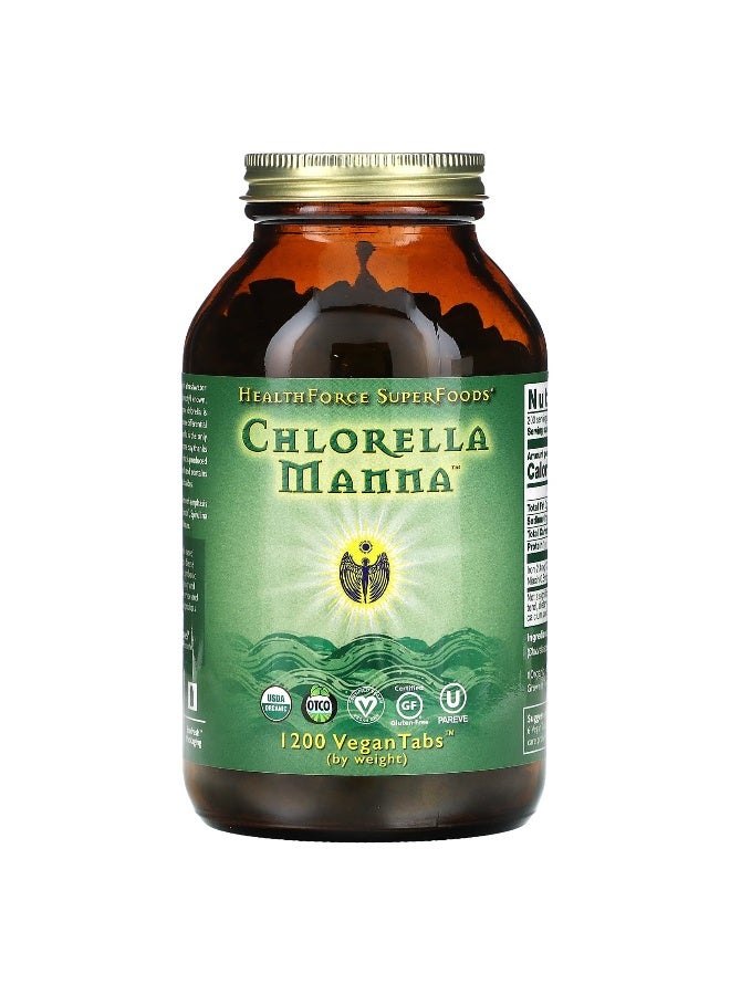 HEALTHFORCE SUPERFOODS HealthForce Superfoods, Chlorella Manna™, 1,200 VeganTabs  - Image 1